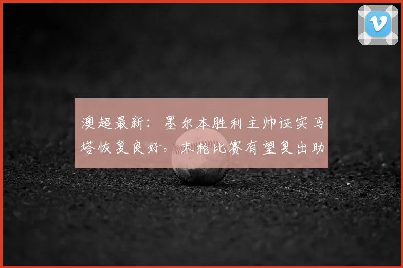 澳超最新:墨尔本胜利主帅证实马塔恢复良好,末轮比赛有望复出助阵